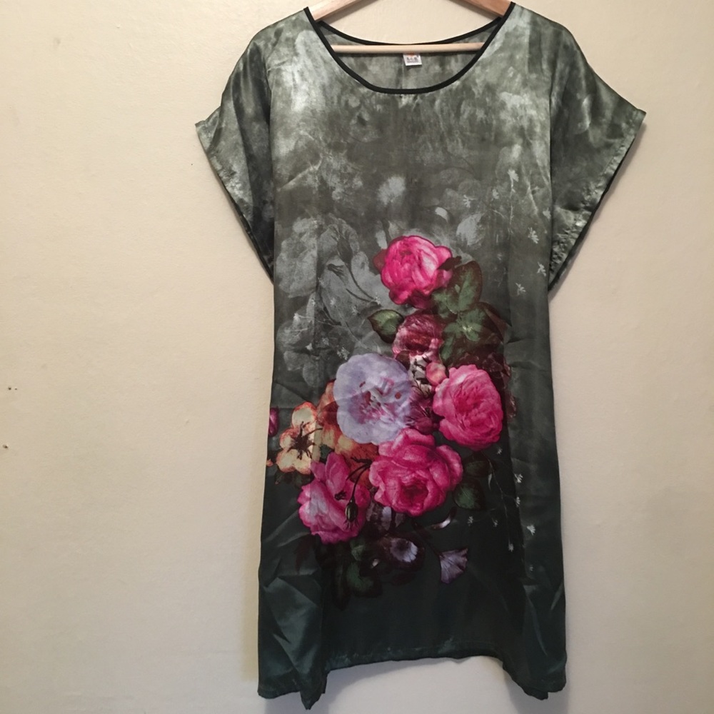 Satin Floral dress